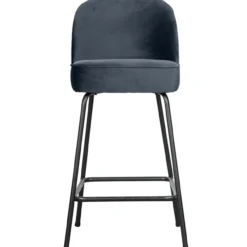 Vogue barstoel 65 cm velvet blauw