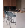 Vogue barstoel 80 cm velvet blauw