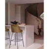 Vogue barstoel 80 cm velvet honinggeel