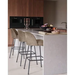 Vogue barstoel 80 cm velvet khaki