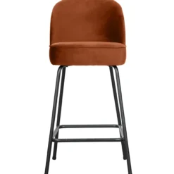 Vogue barstoel 65 cm velvet roest