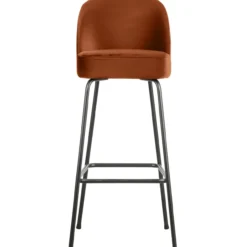Vogue barstoel 80 cm velvet roest