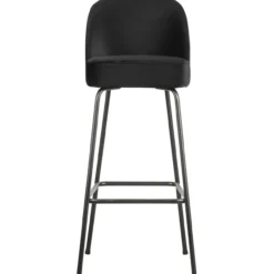 Vogue barstoel 80 cm velvet zwart