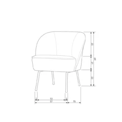 Vogue fauteuil geweven stof zand