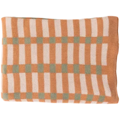 Vola plaid 130x170 cm groen/oranje