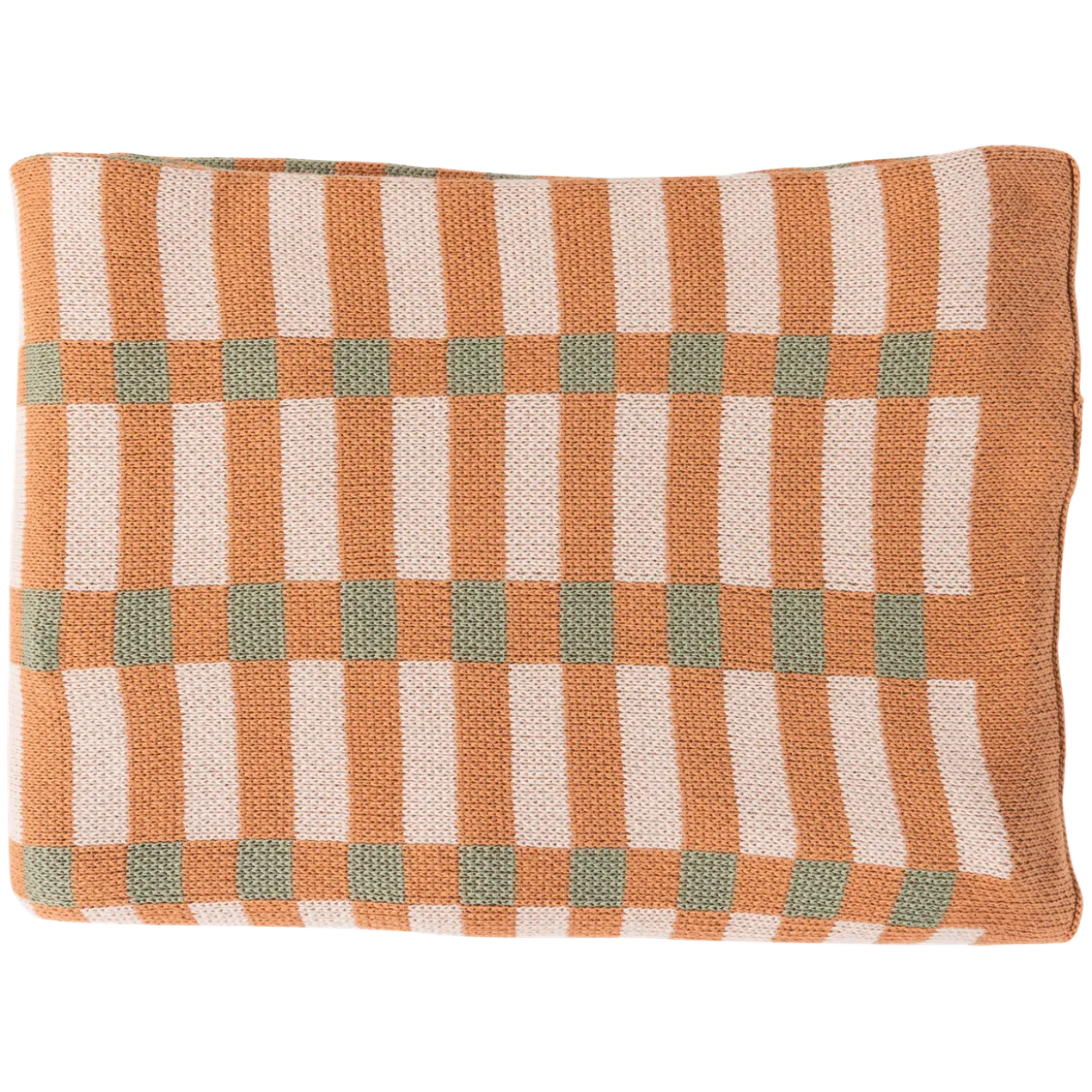 Vola plaid 130x170 cm groen/oranje