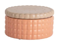 Voorraadpot Biscuit Box groot perzik oranje