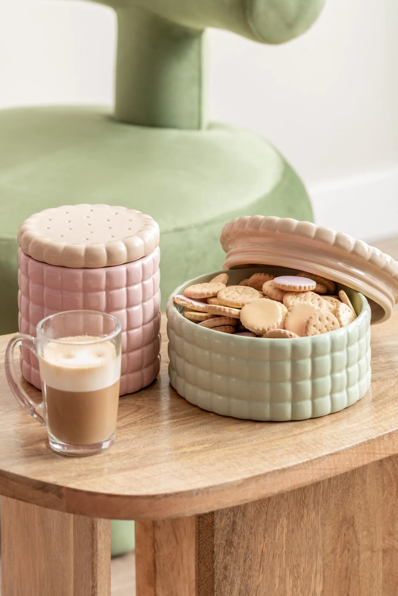 Voorraadpot Biscuit Box groot zacht roze