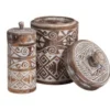 Voorraadpot Borneo burned/wit M