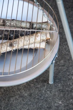 Vuurschaal driepoot Arne - met barbecue Zilver