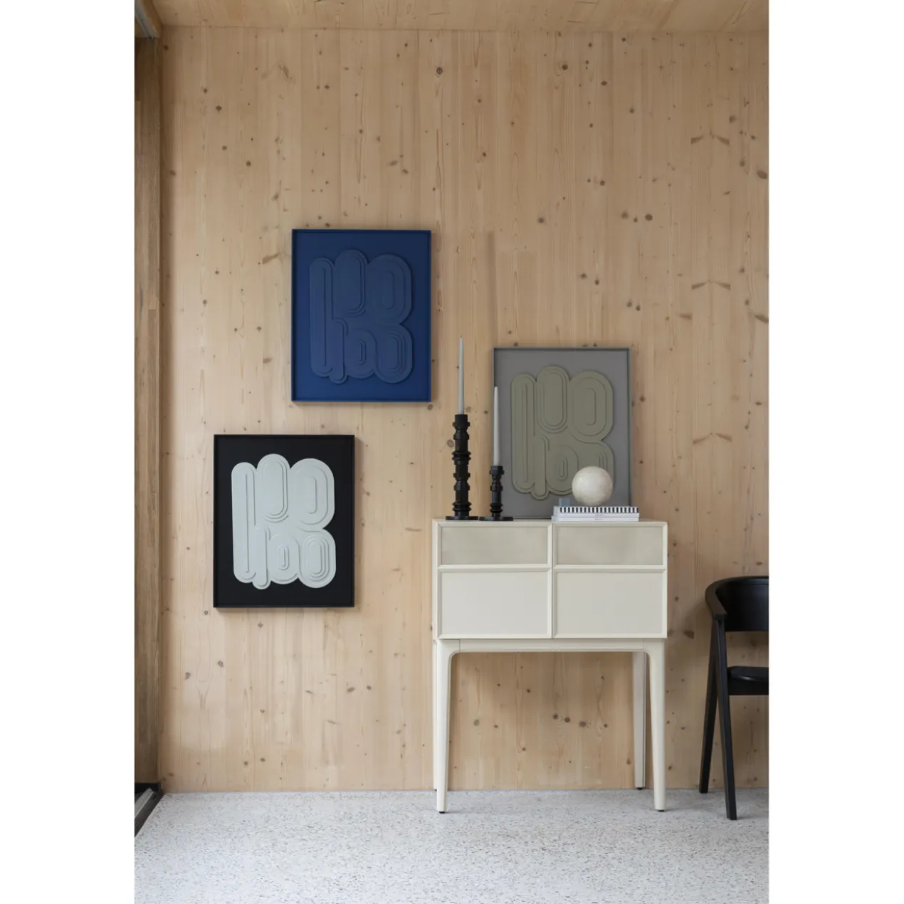 Wall art august navy blue