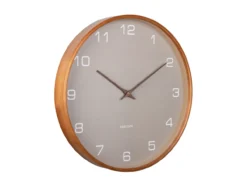 Wall clock Acento wood light grey