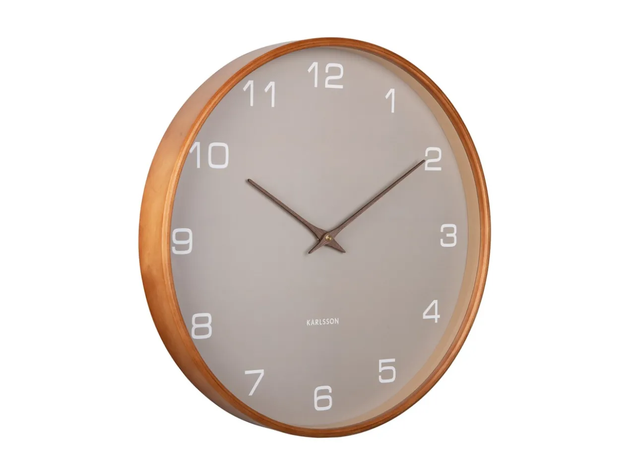 Wall clock Acento wood light grey