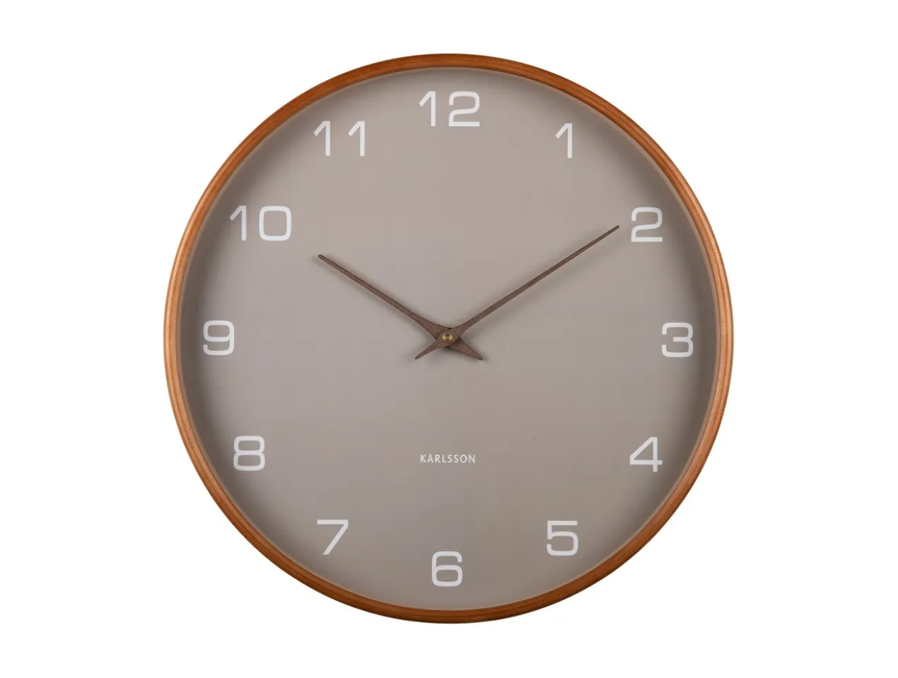 Wall clock Acento wood light grey