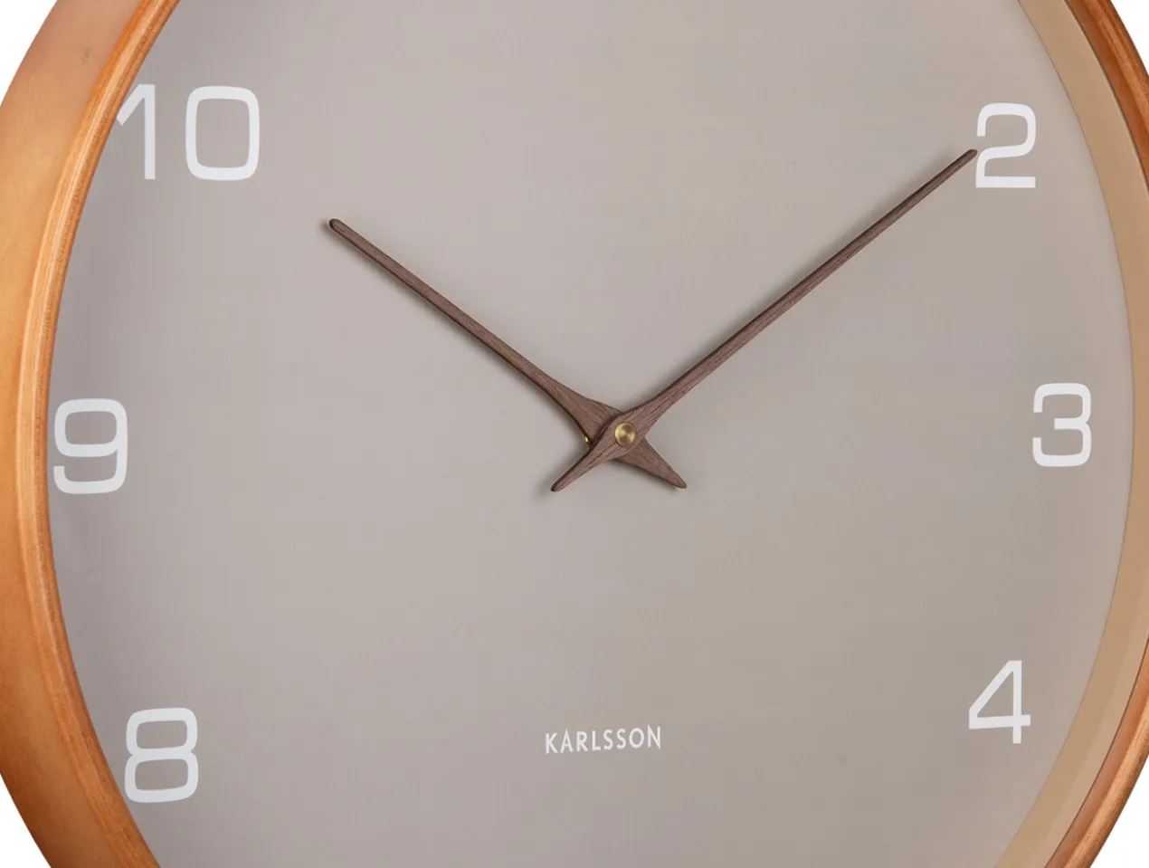 Wall clock Acento wood light grey