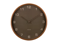 Wall clock Acento wood moss green