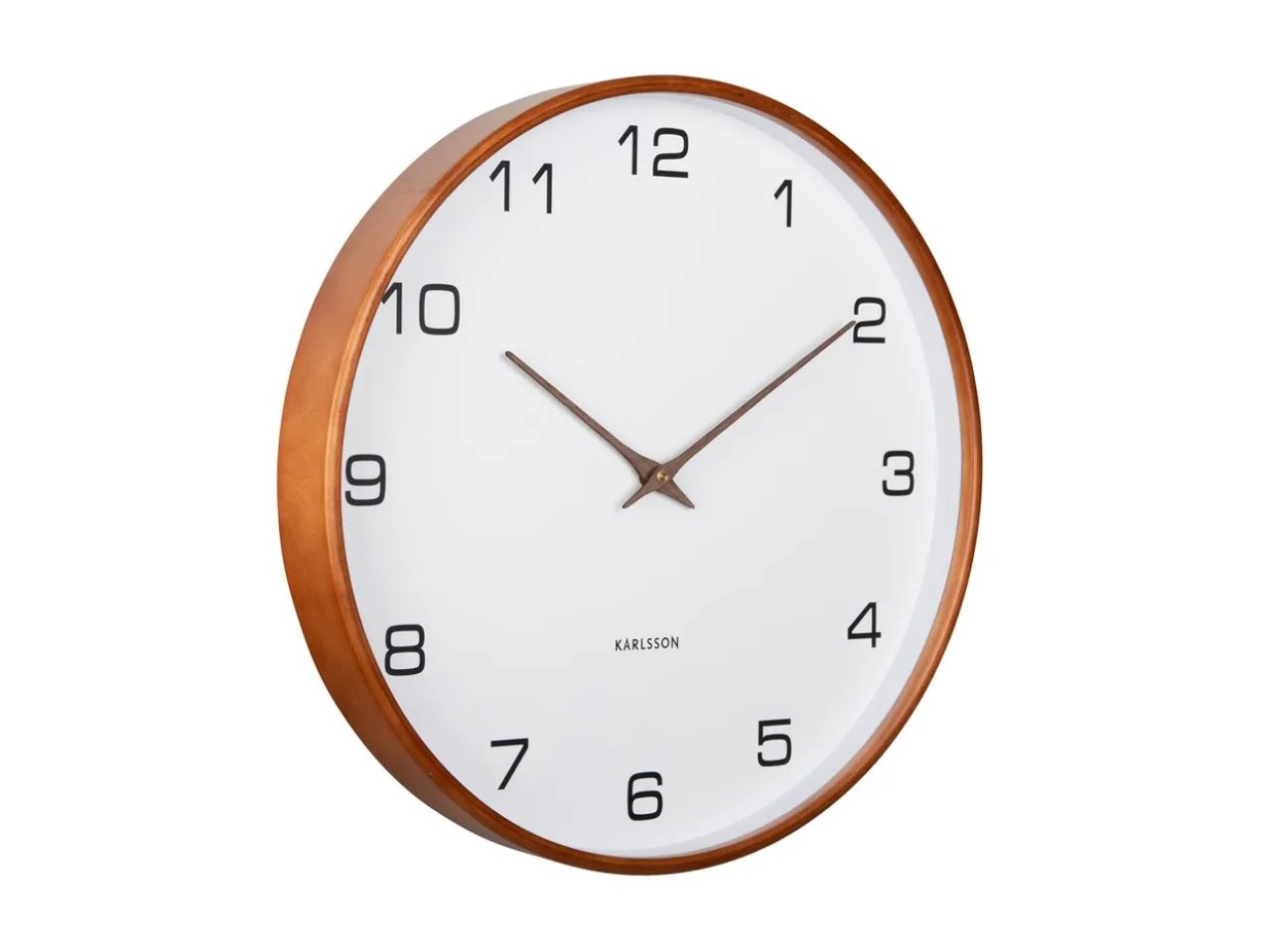 Wall clock Acento wood white