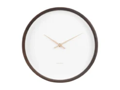 Wall clock Ancho dark wood medium