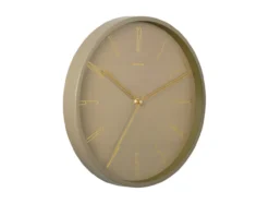 Wall clock Belle Numbers metal moss green