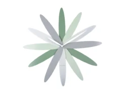 Wall clock Bloom metal green tones