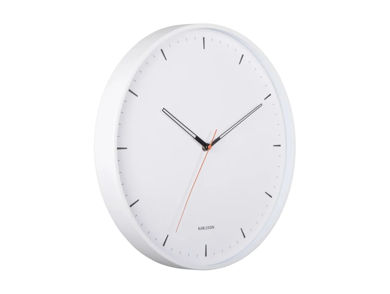 Wall clock Calm iron matt white