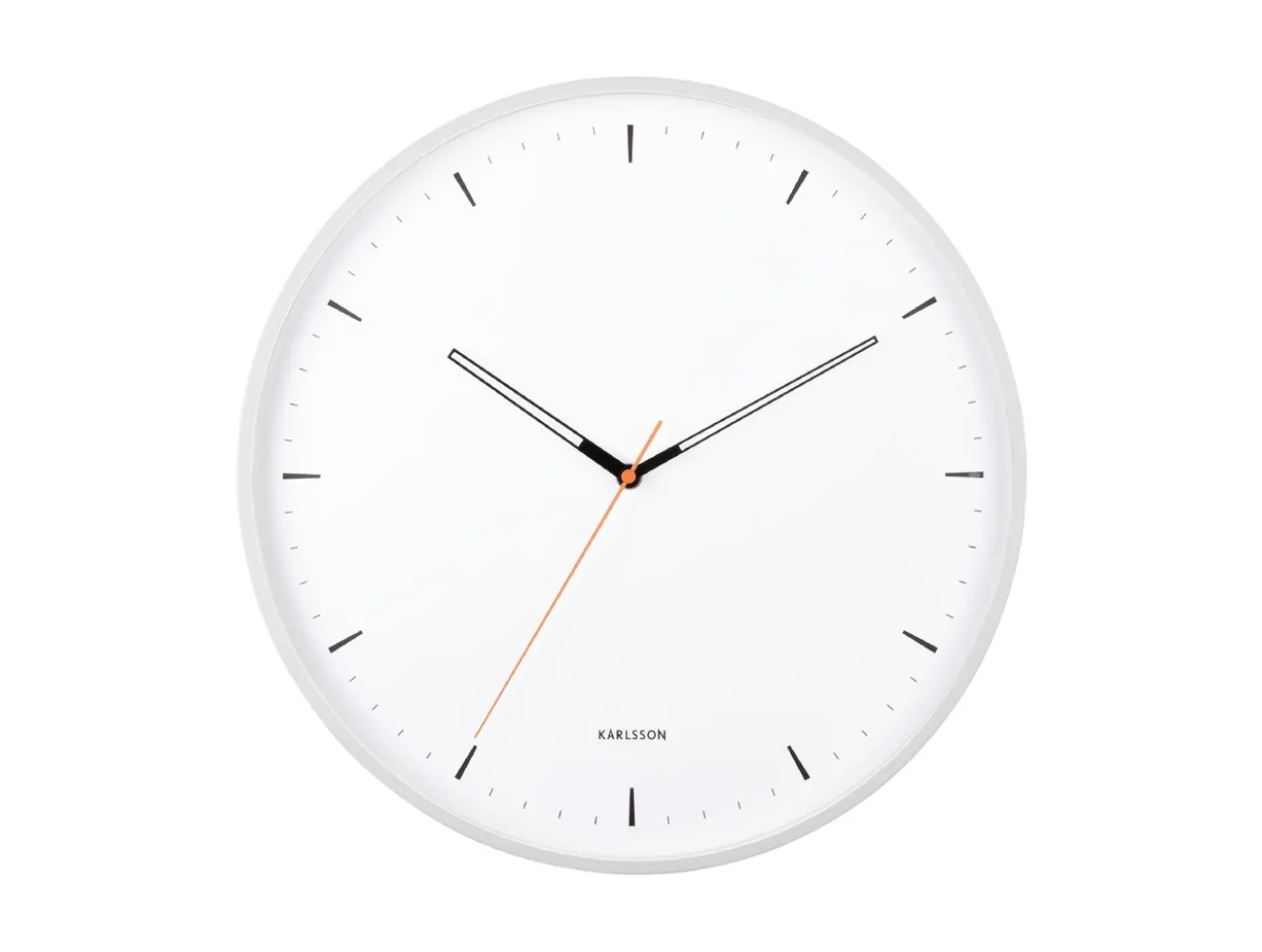 Wall clock Calm iron matt white