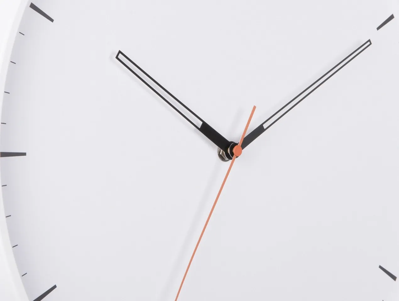 Wall clock Calm iron matt white