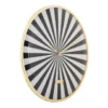Wall clock Candy Swirl Dome black & white