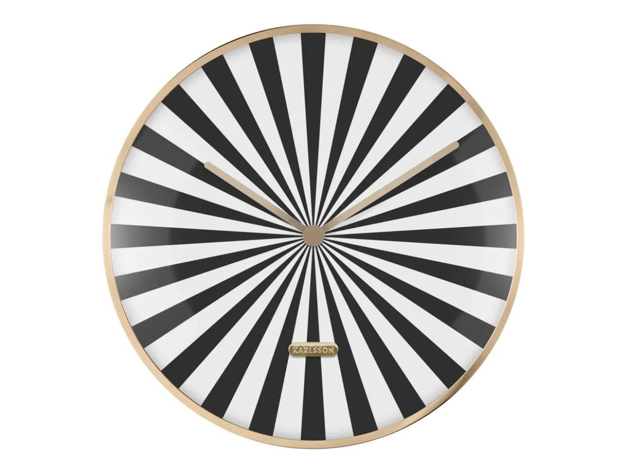 Wall clock Candy Swirl Dome black & white