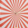 Wall clock Candy Swirl Dome bright orange & white
