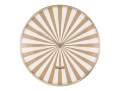 Wall clock Candy Swirl Dome soft brown & white