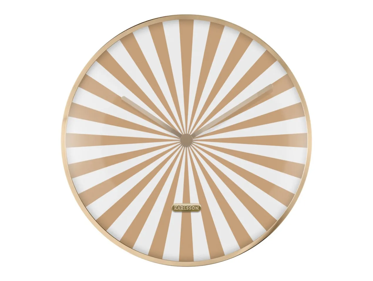 Wall clock Candy Swirl Dome soft brown & white