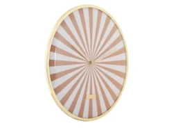 Wall clock Candy Swirl Dome soft brown & white