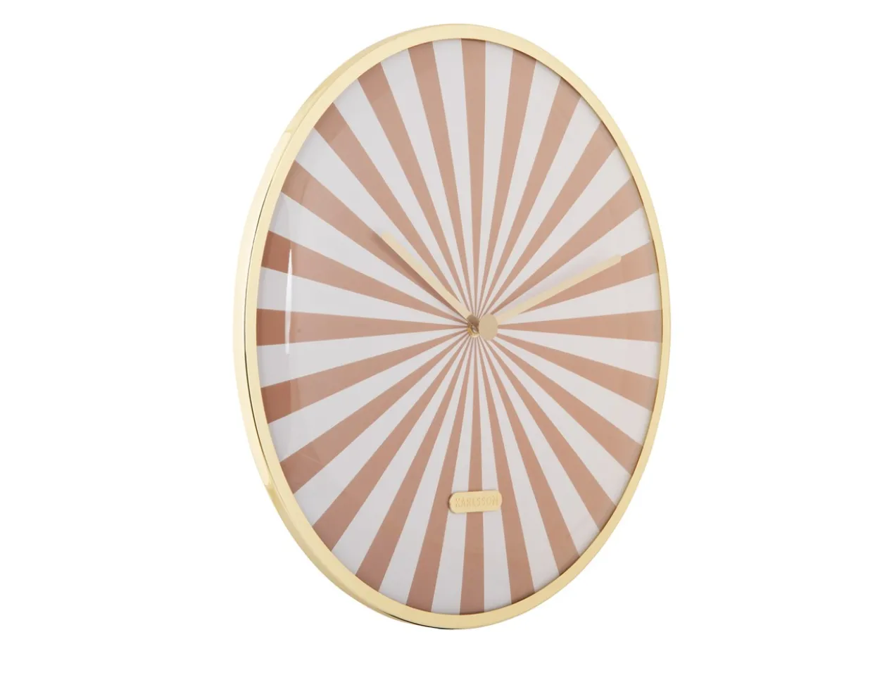 Wall clock Candy Swirl Dome soft brown & white