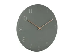 Wall clock Charm engraved numbers jungle green