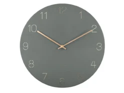 Wall clock Charm engraved numbers jungle green