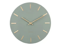 Wall clock Charm steel jungle gr.gold battons S