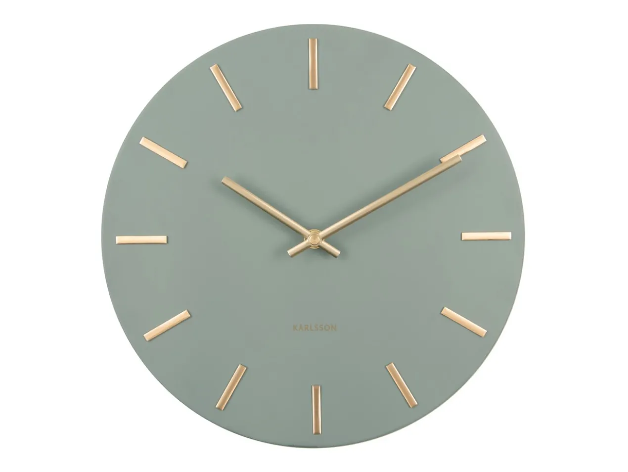 Wall clock Charm steel jungle gr.gold battons S