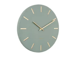 Wall clock Charm steel jungle gr.gold battons S