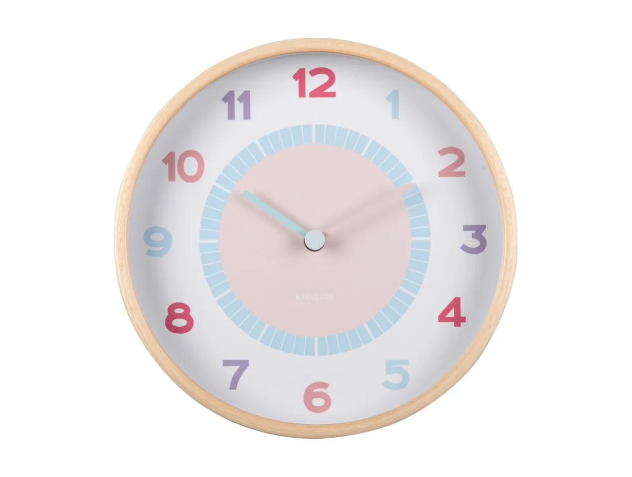 Wall clock Chica wood multi colour