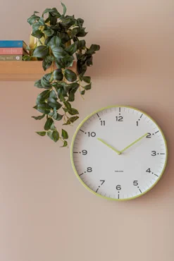 Wall clock Circus Rings peach orange