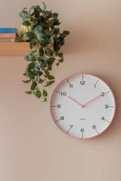 Wall clock Circus Rings peach orange