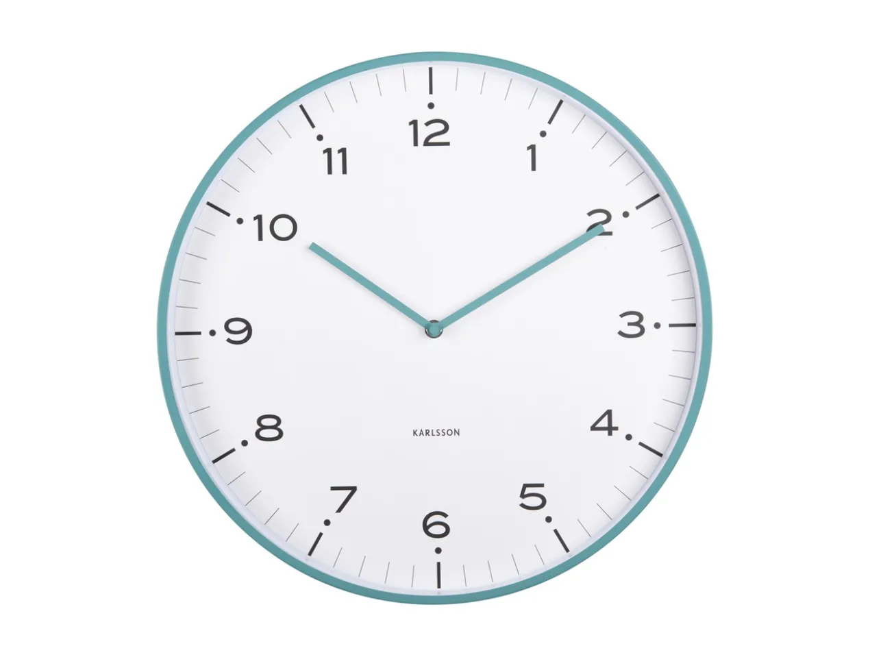Wall clock Circus Rings turquoise blue