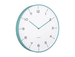 Wall clock Circus Rings turquoise blue