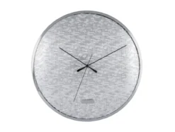 Wall clock Disco silver