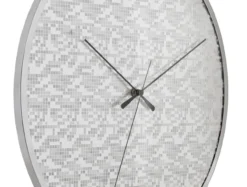 Wall clock Disco silver