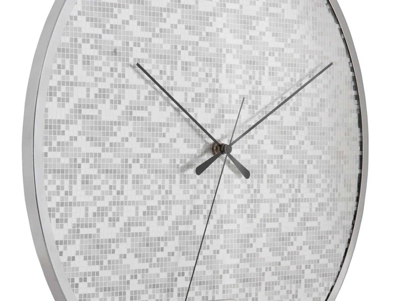 Wall clock Disco silver