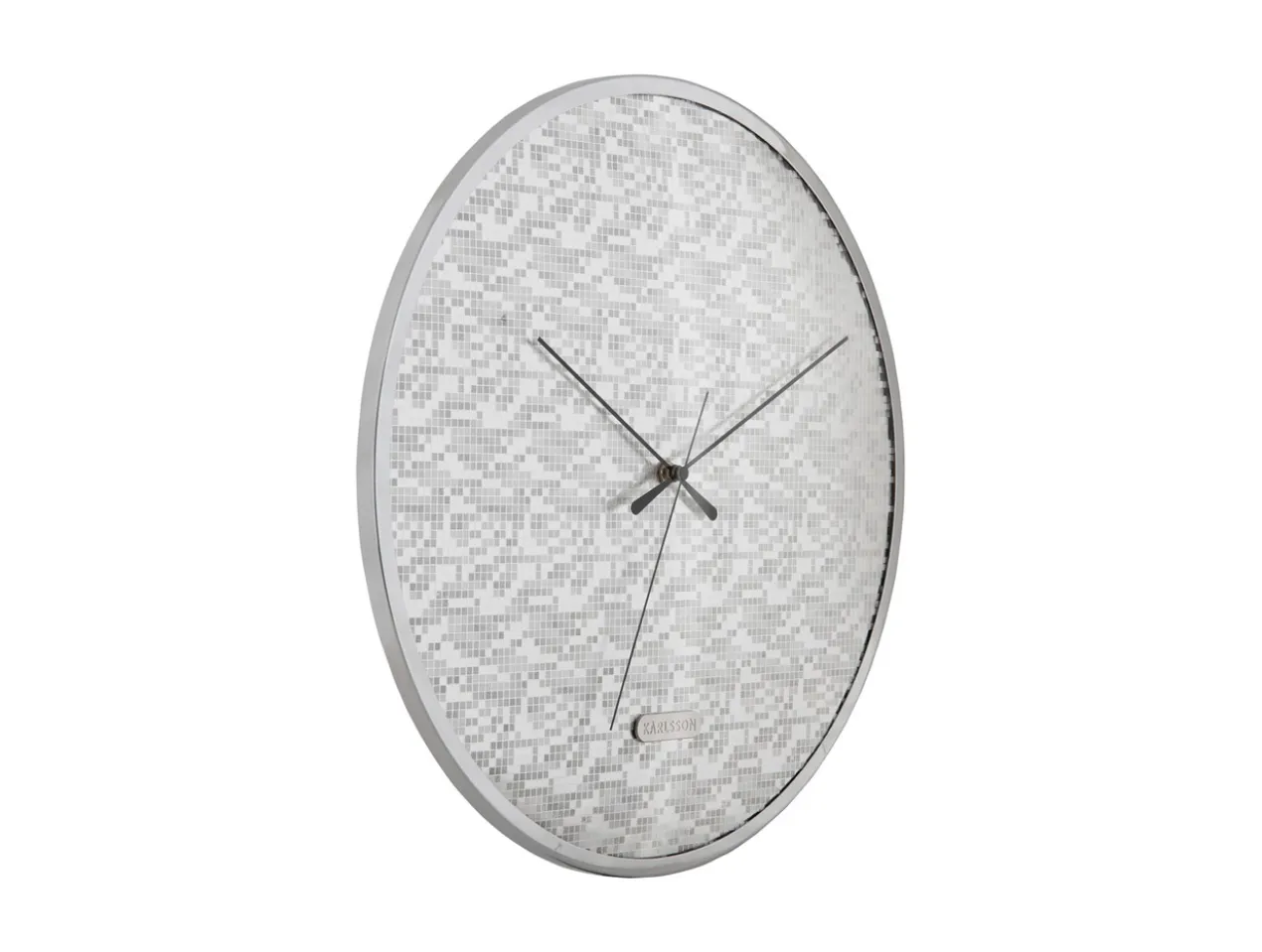 Wall clock Disco silver
