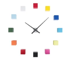 Wall clock DIY Cubic multi colour