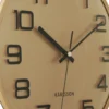 Wall clock 3D Numbers gold w. black